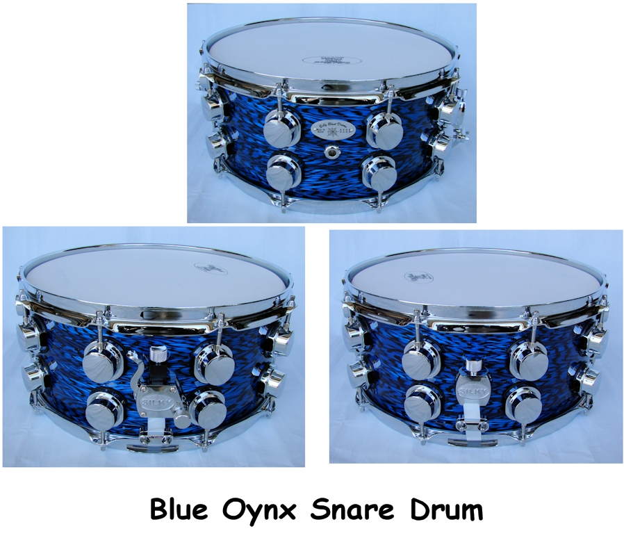 14x6.5 16ply Blue Oynx Snare Drum